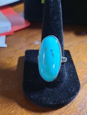 Turquoise Oval Statement Ring - Women Jewelry